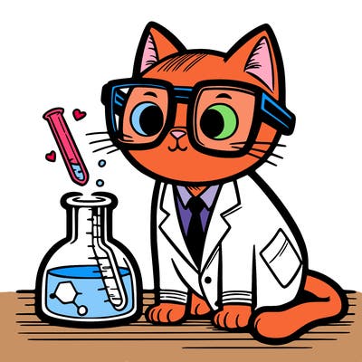 scientist cat