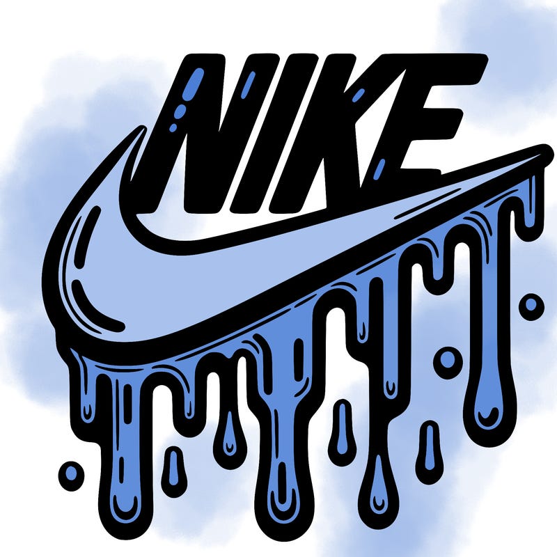 dripping nike logo