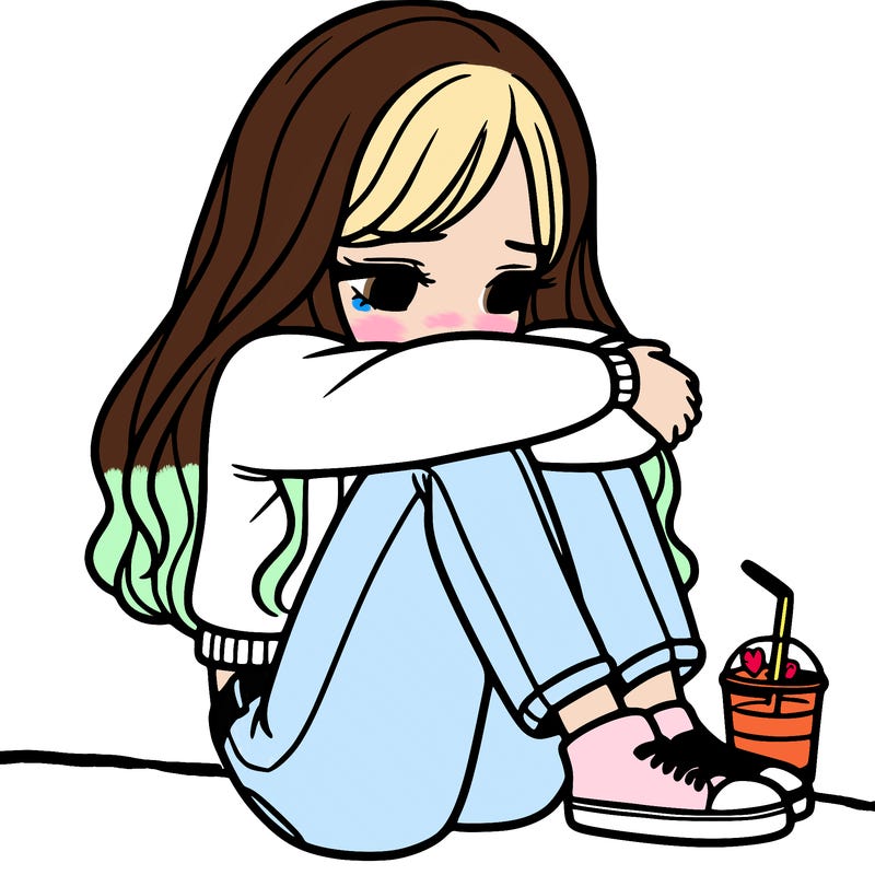 a girl  after a breakup