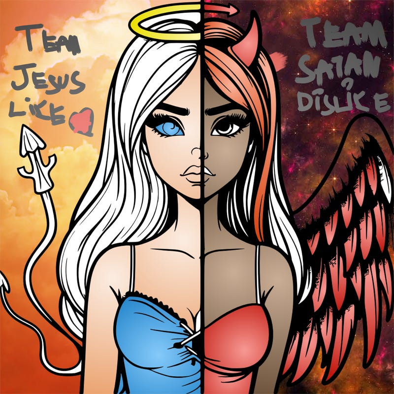 devil vs angel realistic girl