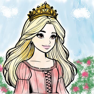 a realistic medieval princess with a tiara
