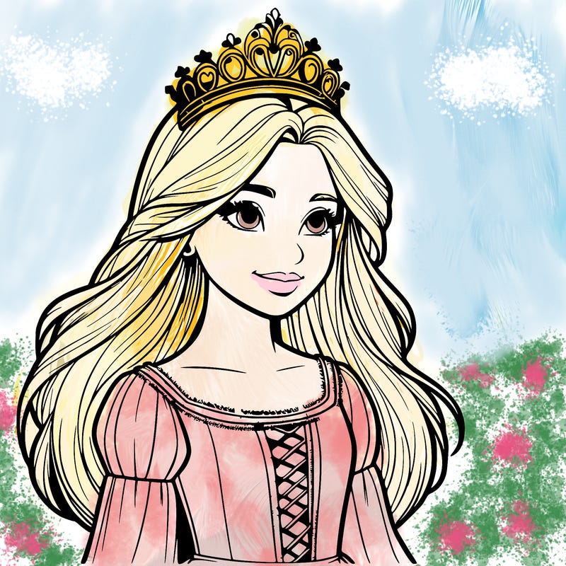 a realistic medieval princess with a tiara