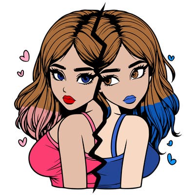 realistic girl split