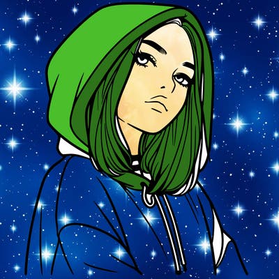 a realistic girl in a hoodie