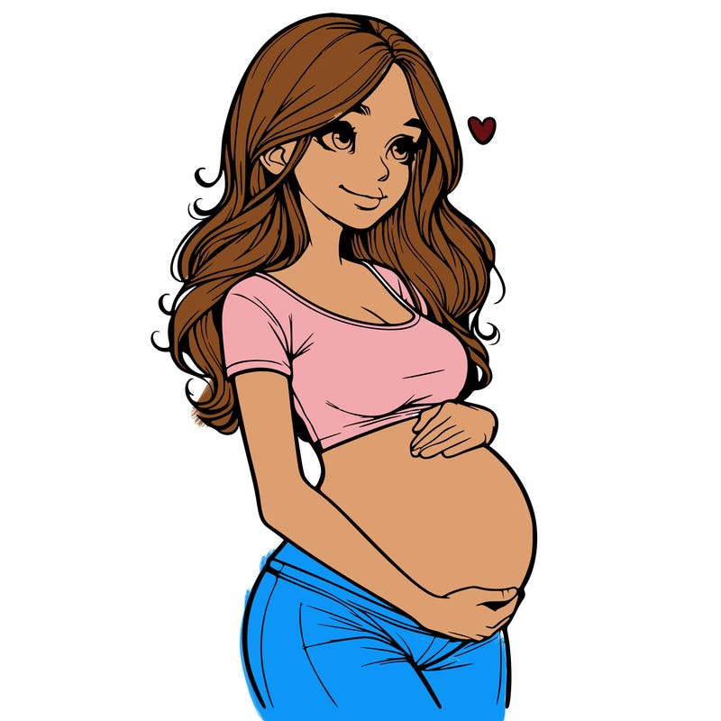 realistic pregnant girl