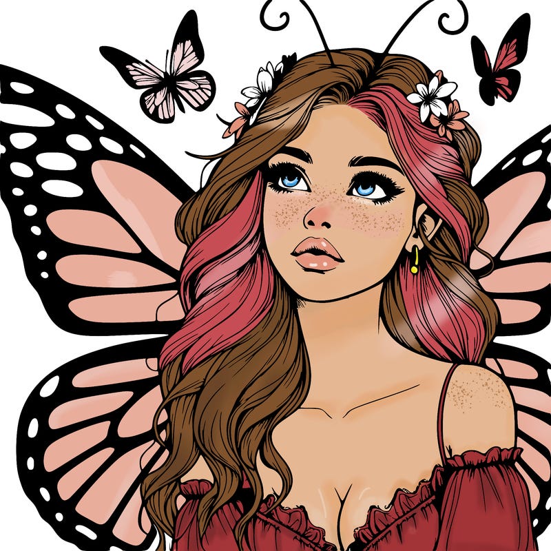 butterfly fairy realistic girl