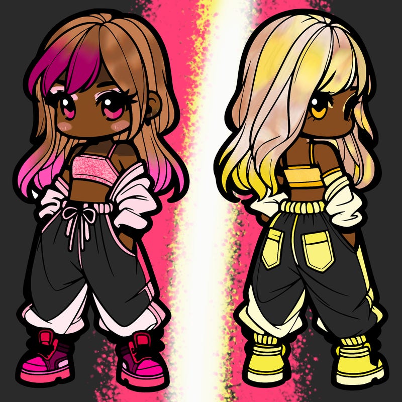 girl in crop top and baggy pants