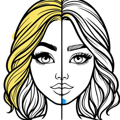 realistic girl split half