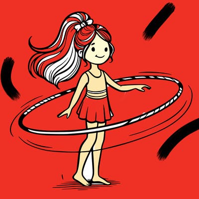 hula hoop gynastic girl teenage