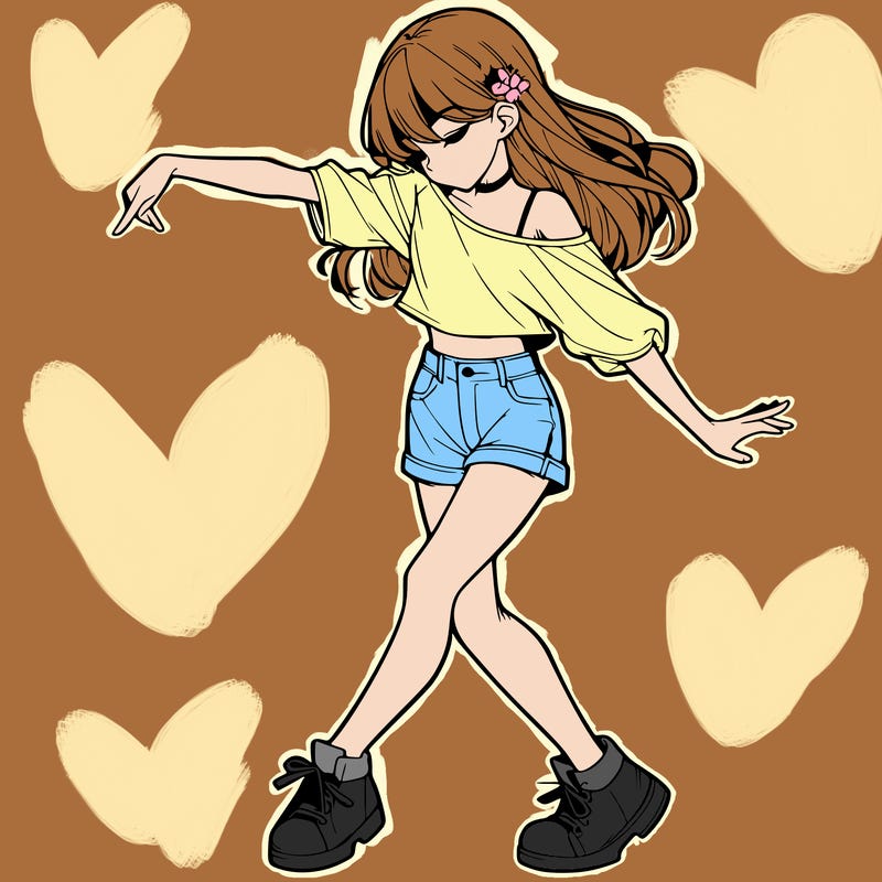 realistic girl danceing