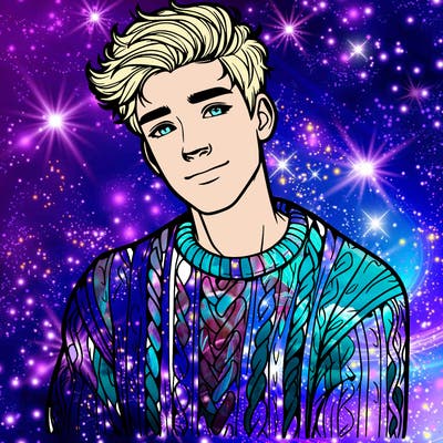 realistic guy with a beautiful jumper