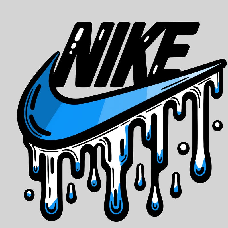 dripping nike logo
