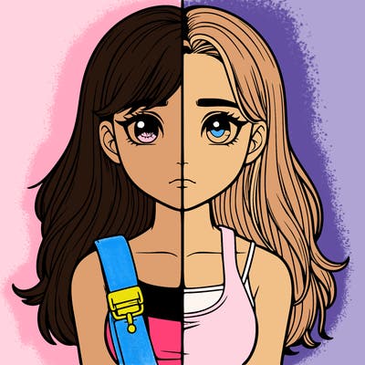 realistic girl split