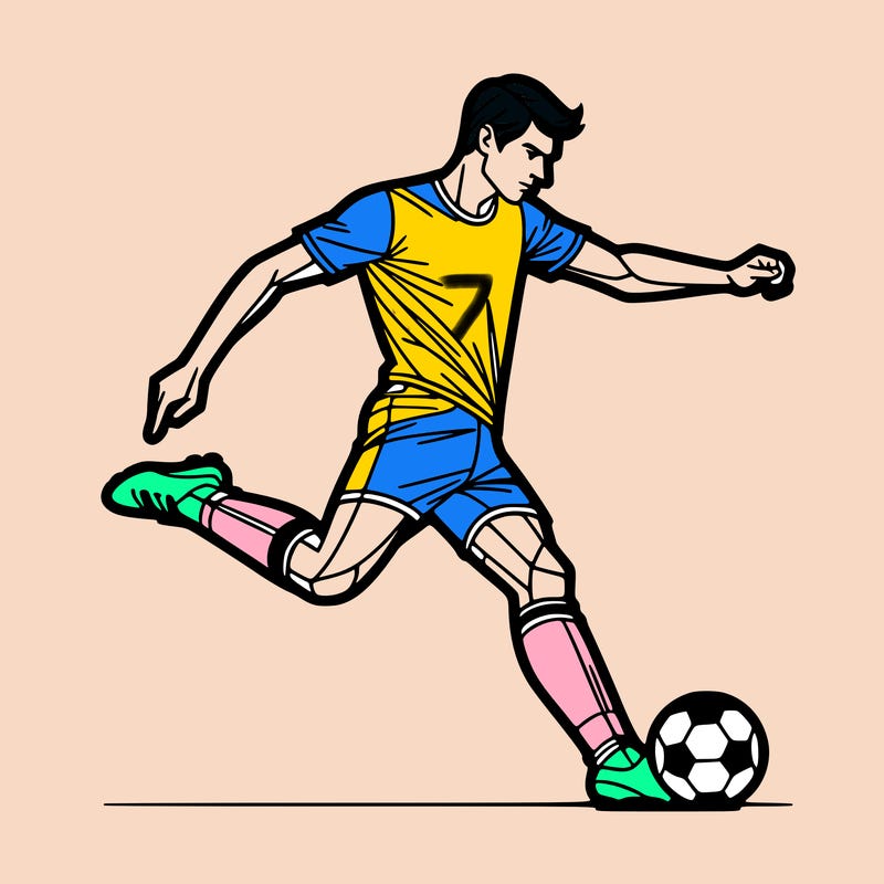 ronaldo shooting a soccer ball