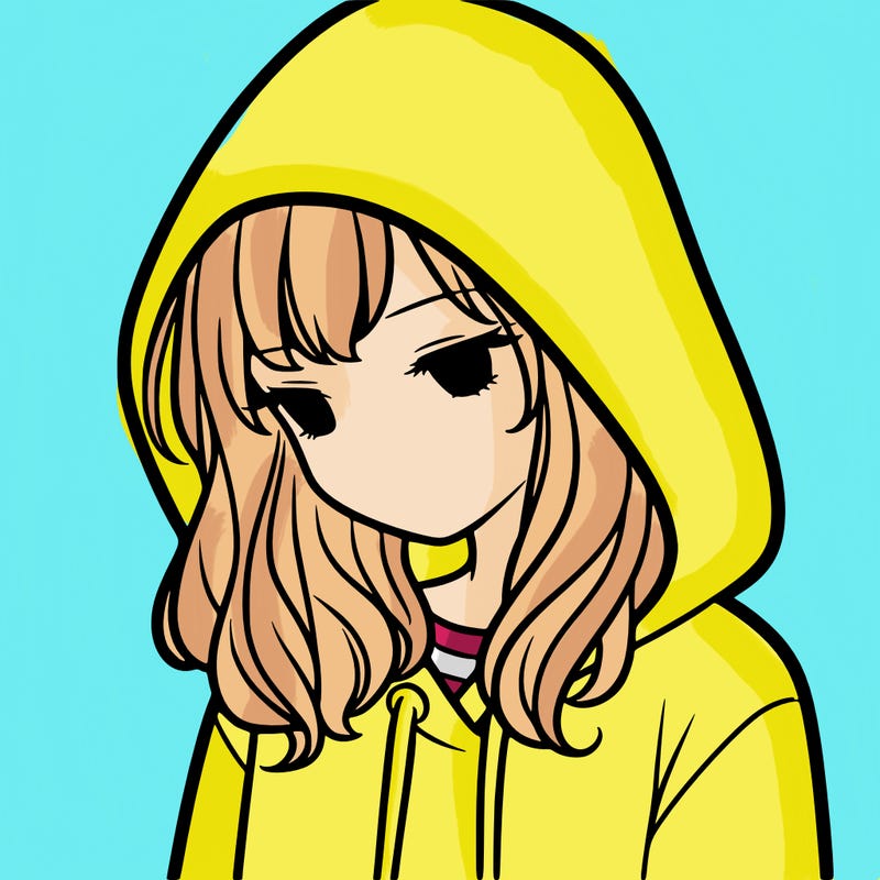girl with a hoodie with hood over her head