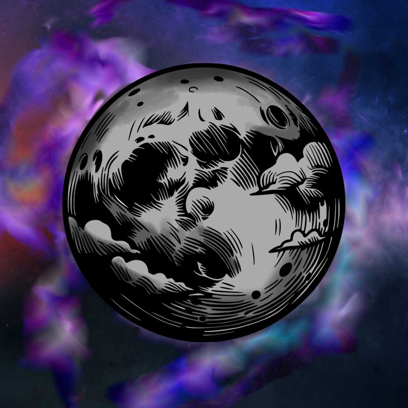 a realistic moon in space