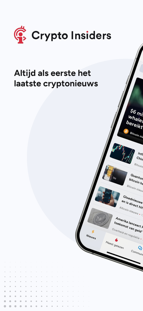 Crypto Insiders: Crypto Nieuws - L'app mobile Crypto Insiders mostra le ultime notizie e i titoli delle criptovalute olandesi