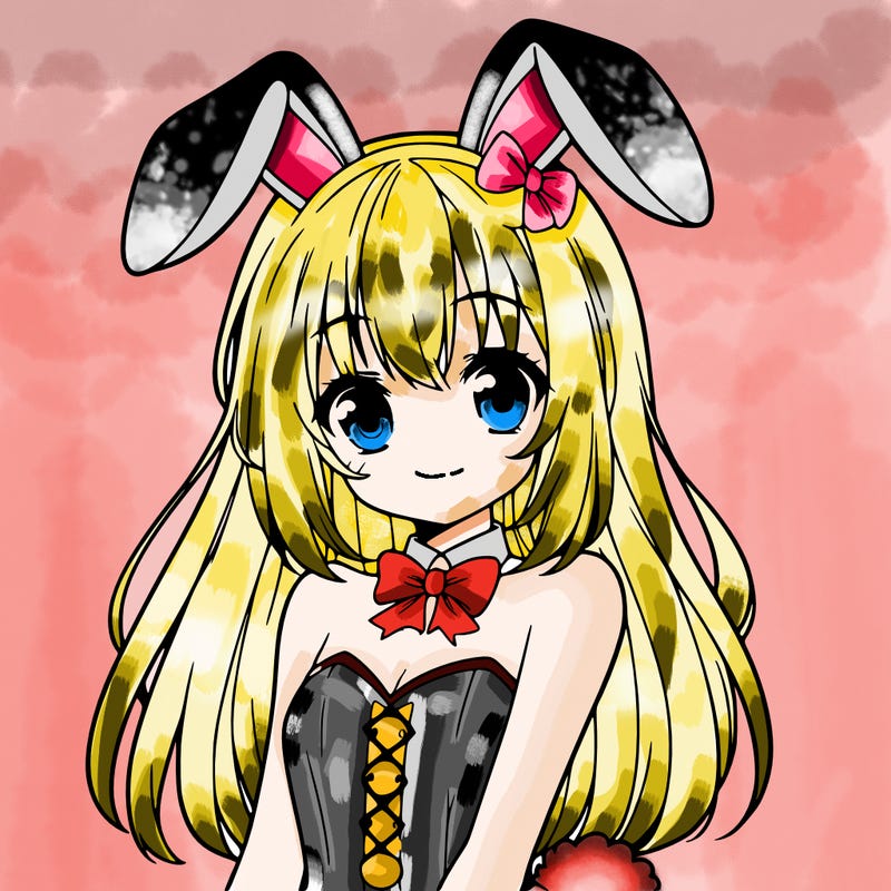 anime girl in bunny costume