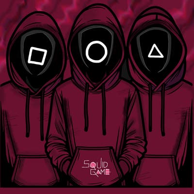 3 faceless people in  hoodies