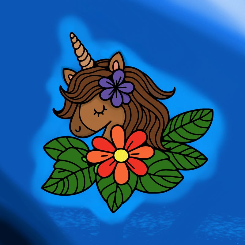 flower unicorn horn