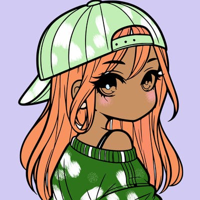 girl with a backward hat on