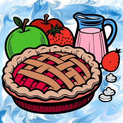 a pie of food