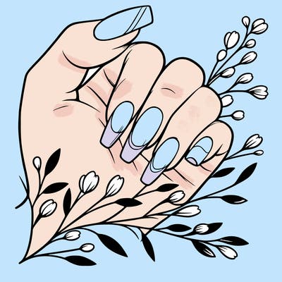 nails with french tip