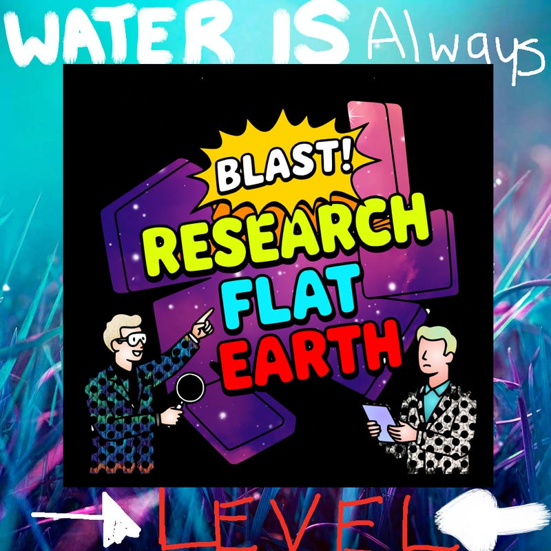 write in bubble letters,"research flat earth". no picture just the words.