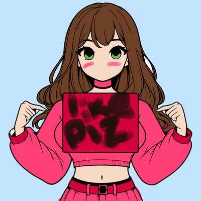 girl holding a blank sign in a long sleeve crop top