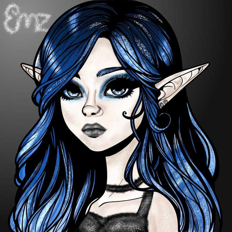 elf girl realistic dark fantasy
