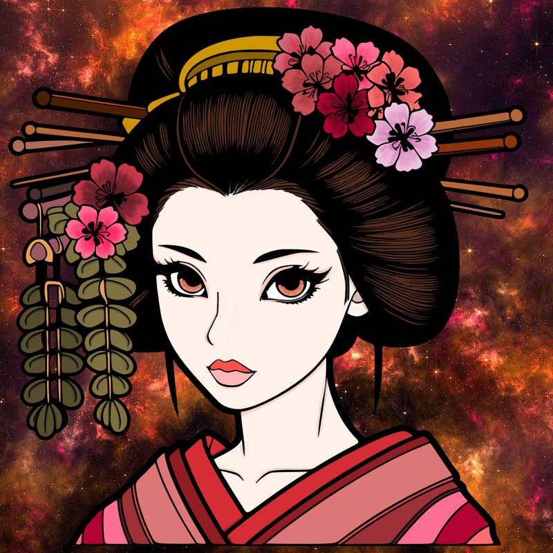 a realistic japanese geshia