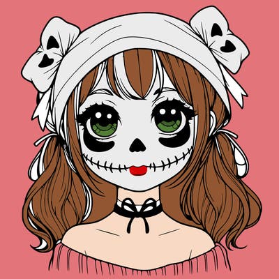 realistic girl halloween