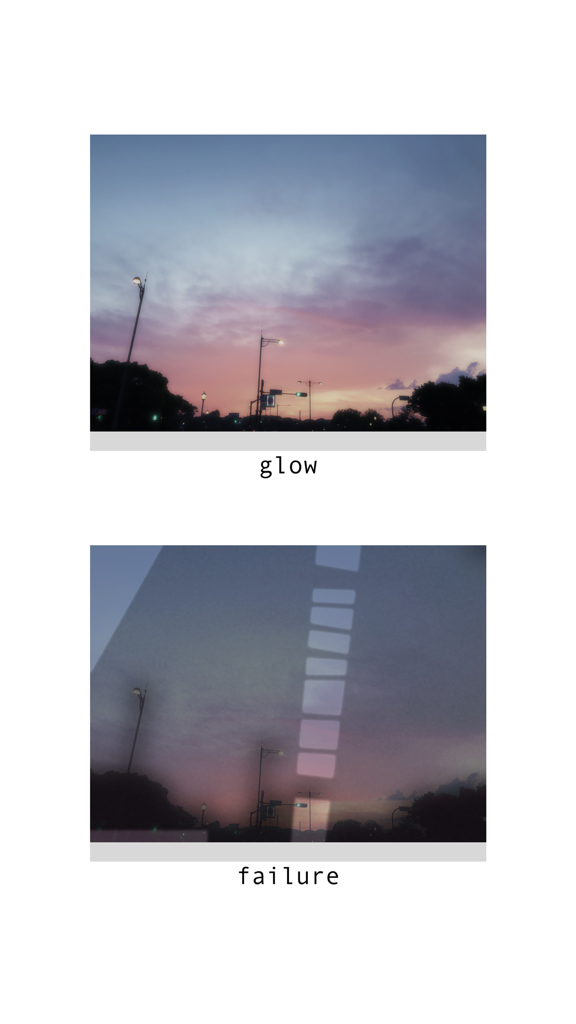 film12 - Comparison of glow and failure analog filters on a sunset photo