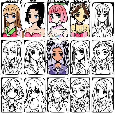 girls that look diffrent anime