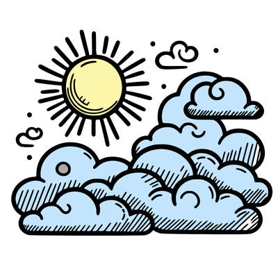 sky with sun and clouds