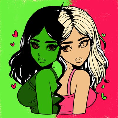 realistic girl split