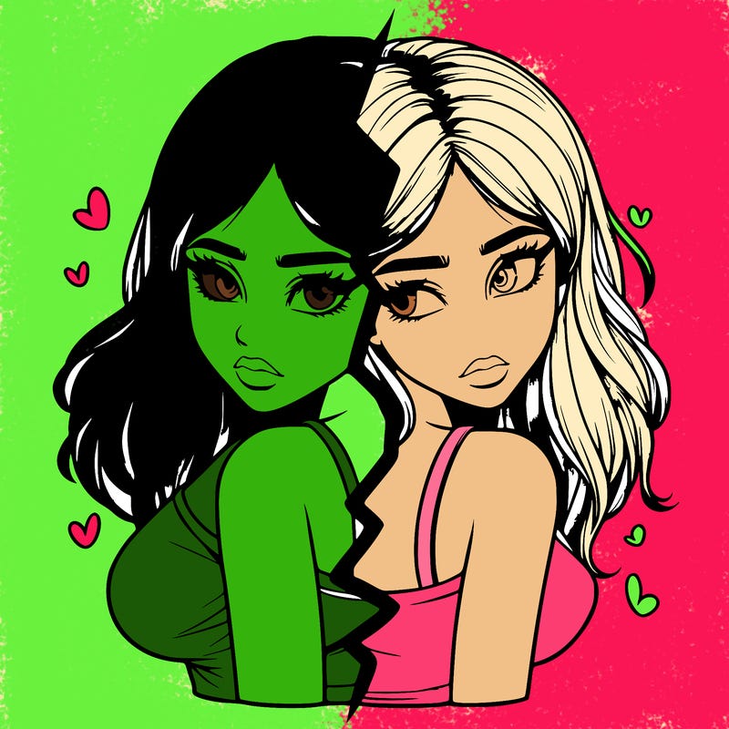 realistic girl split