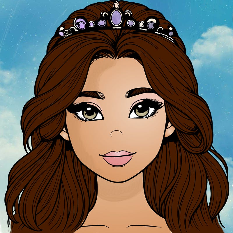 realistic princess portrait