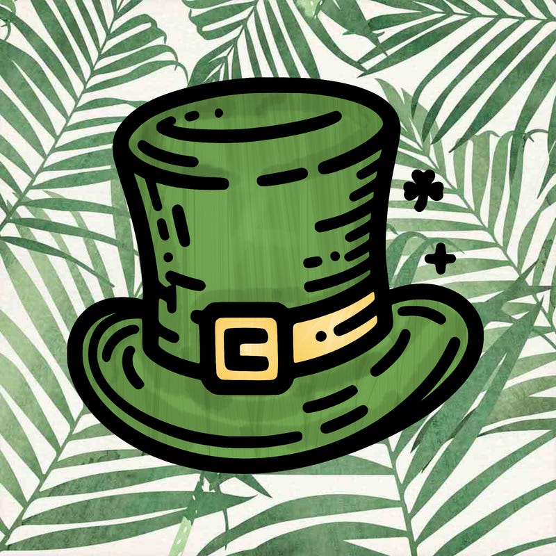 st patrick hat with thin lines
