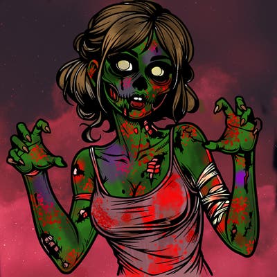 realistic zombie girl