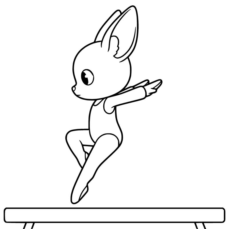 labubu doing gymnastics