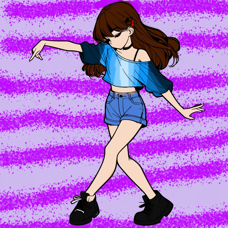realistic girl danceing