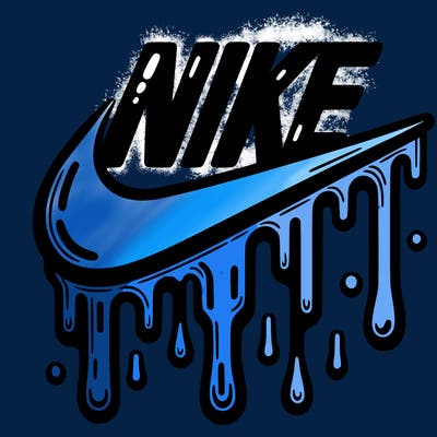 dripping nike logo