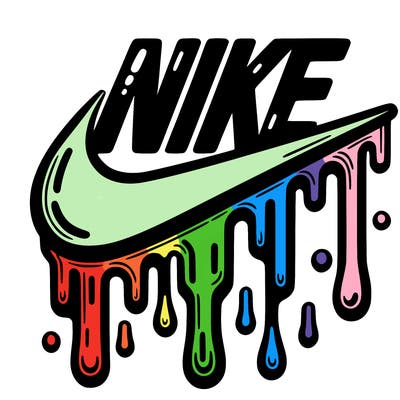 dripping nike logo