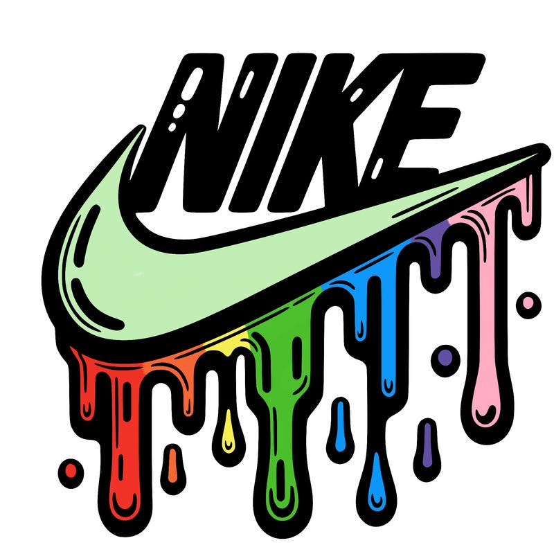 dripping nike logo
