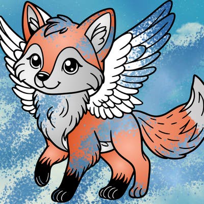 fox with wings