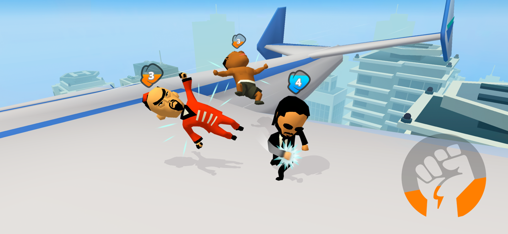 I, The One - Fighting Games - Ragdoll characters fighting on an airplane wing in I The One mobile game