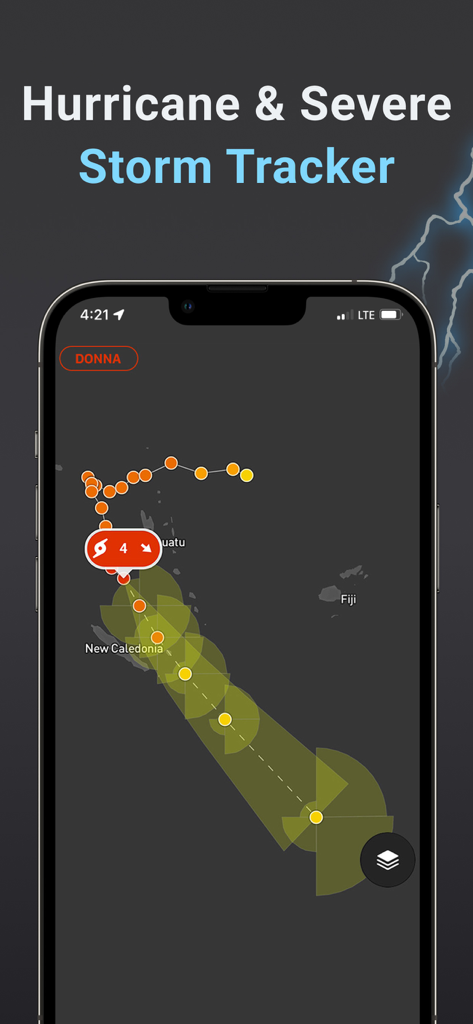 Storm Radar: Weather Tracker - Mapa rastreador de huracanes y tormentas severas en la aplicación Storm Radar