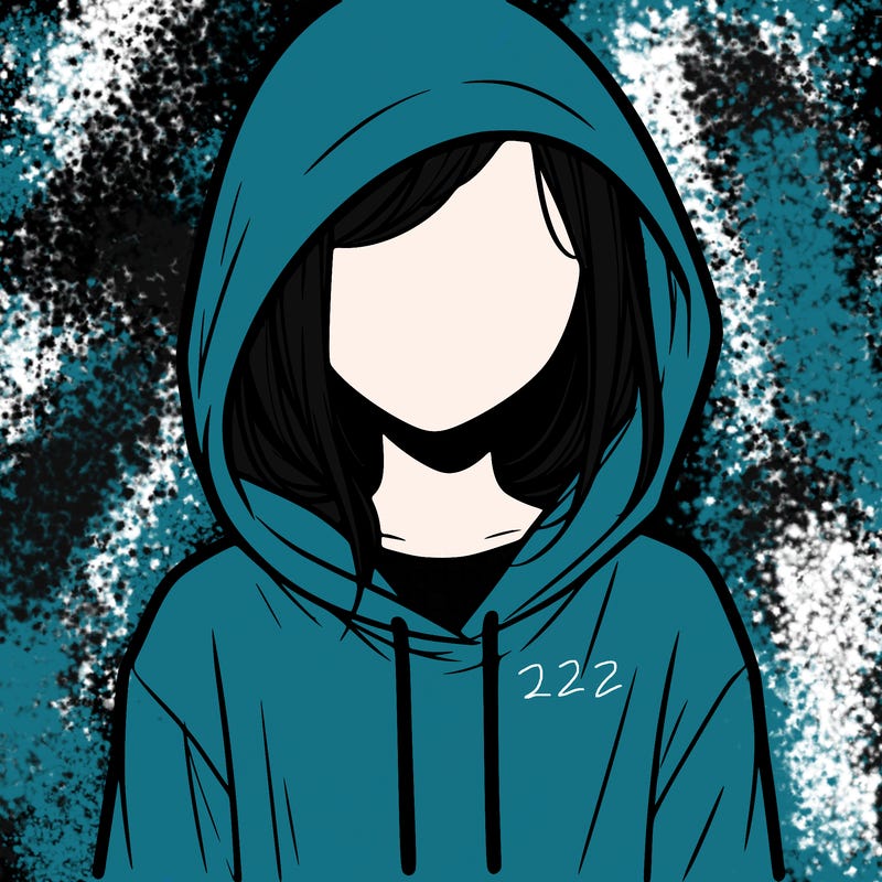 faceless girl in hoodie
