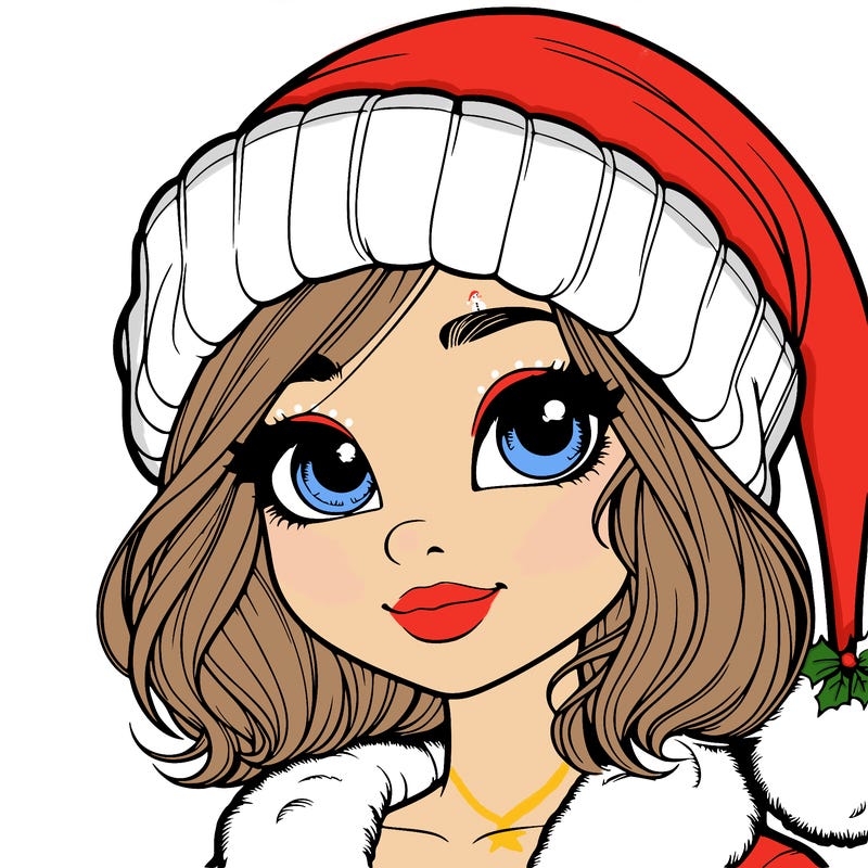 realistic christmas girl